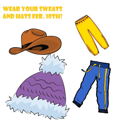 Hats and sweatpants