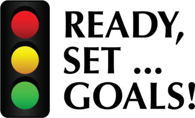 stop light and text that says Ready, Set, Goals